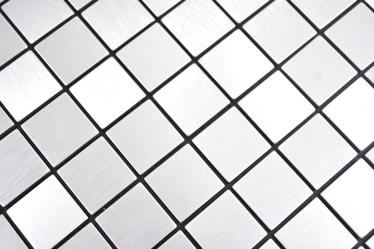 Design Mosaik Silber Cubes Plättli Quadrat