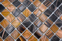 Design Mosaikfliese Glas Kupferbraun Pandemonium Plättli