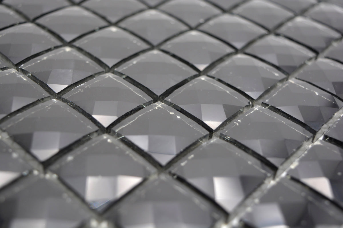 Diamant Mosaik Schwarzglanz Plättli 23x23 mm