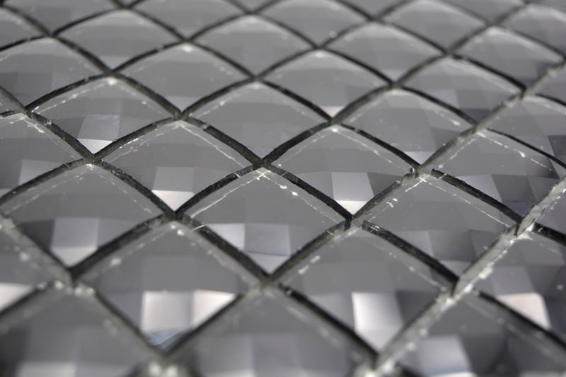 Diamant Mosaik Schwarzglanz Plättli 23x23 mm