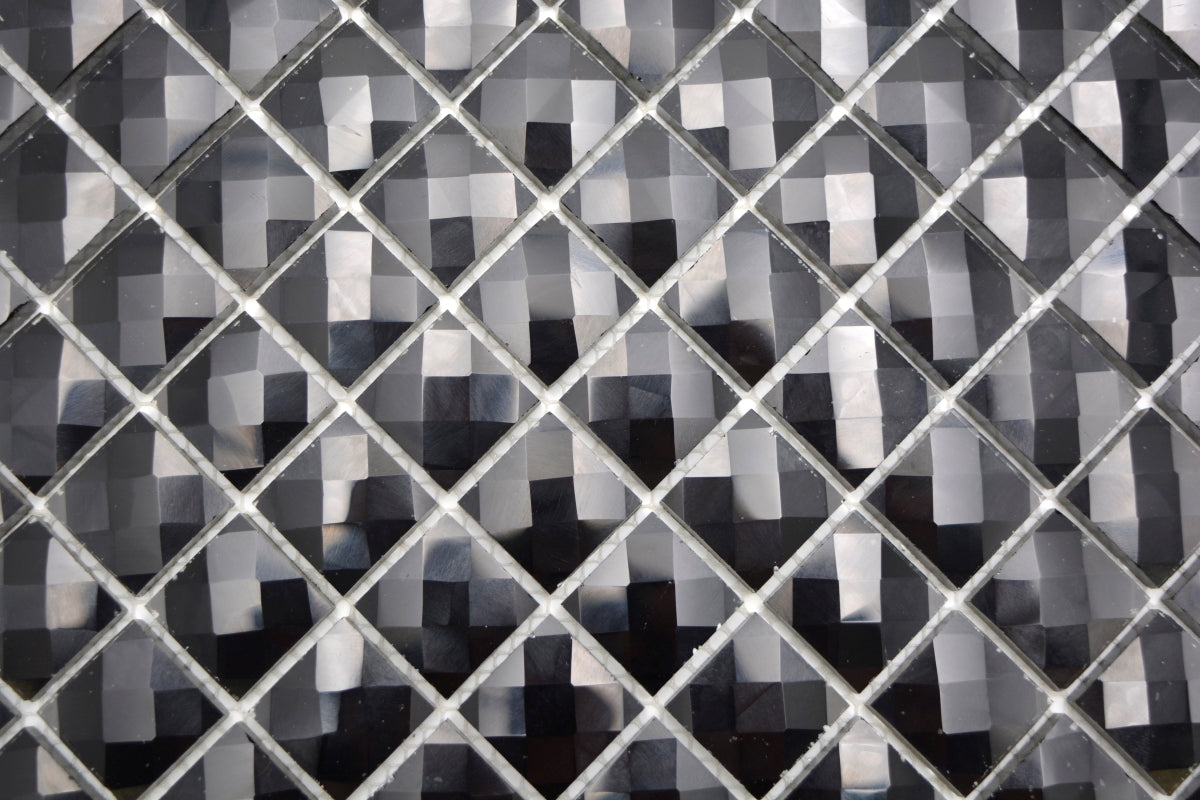 Diamant Mosaik Schwarzglanz Plättli 23x23 mm Glänzend