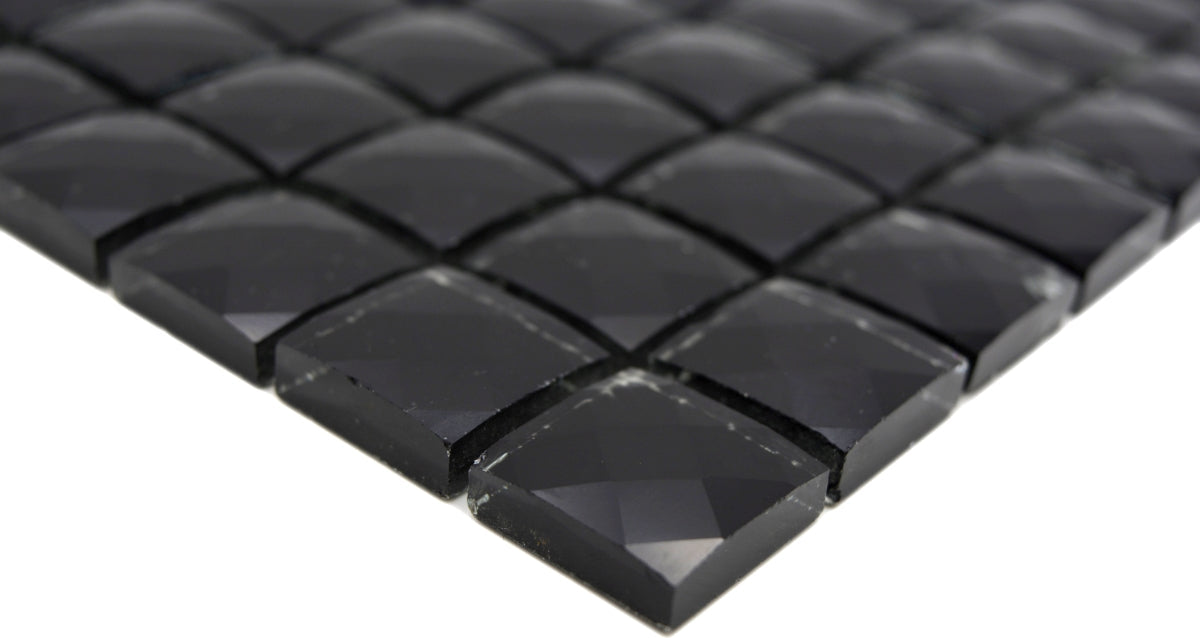 Diamant Mosaik Schwarzglanz Plättli 23x23 mm Glänzend Plättli