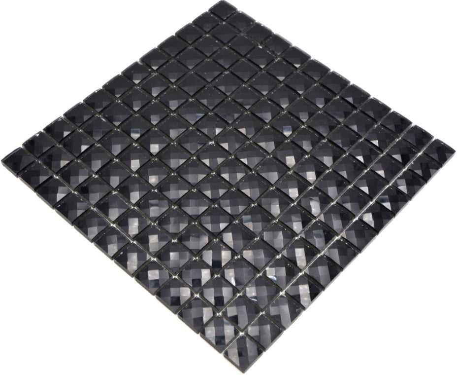 Diamant Mosaik Schwarzglanz Plättli 23x23 mm Plättli