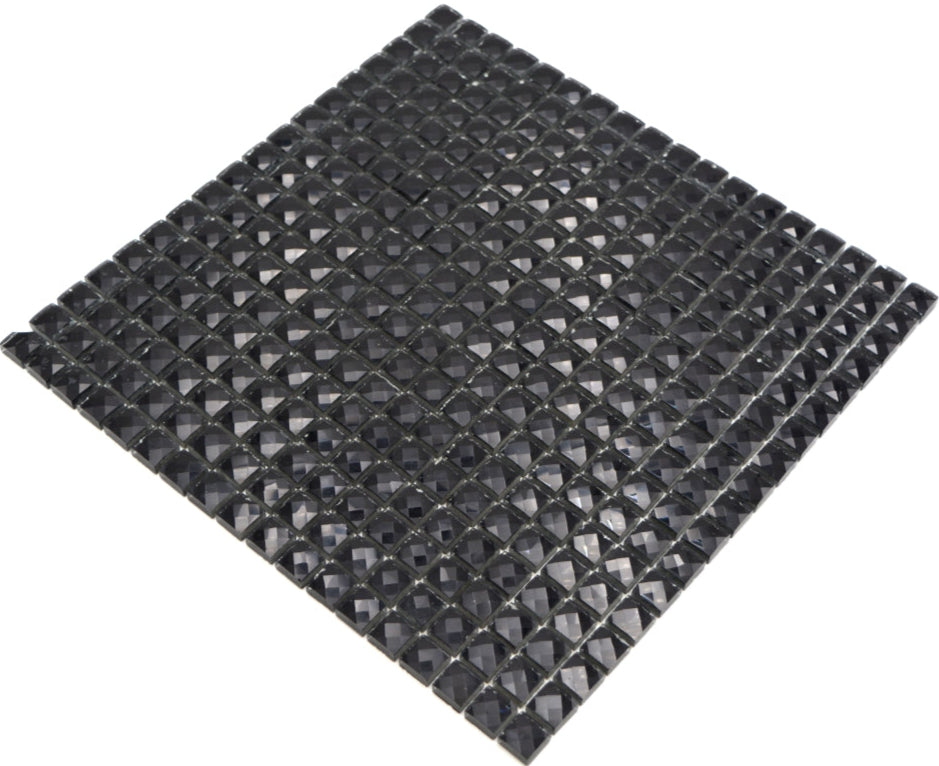 Diamant Mosaik Schwarzglanz Plättli 3D