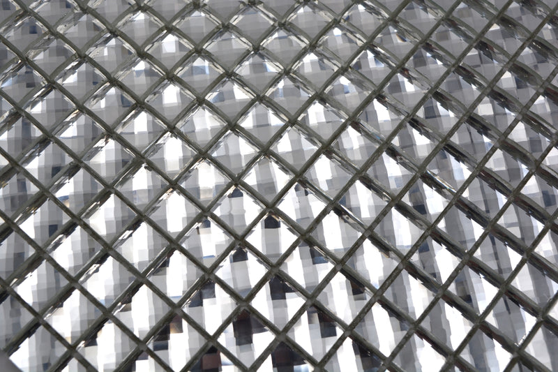 Diamantoptik Silber Mosaikfliesen