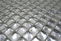 Diamantoptik Kristall Silber Mosaikfliese