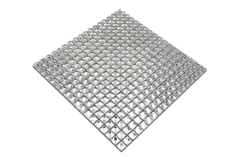 Diamantoptik Silber Mosaikfliese