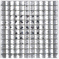 Diamantoptik Silber Mosaikfliese 48x48 mm