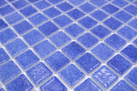 Dunkel Blau Glänzende Schwimmbad Pool Mosaik Fliese
