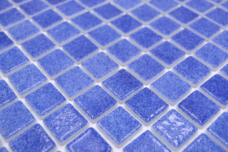 Dunkel Blau Glänzende Schwimmbad Pool Mosaik Fliese