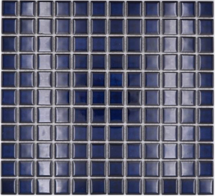 Dunkel Blau Moskau Glänzende Quadrat Mosaik Fliese