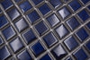 Dunkel Blau Moskau Glänzende Quadrat Mosaik Fliese