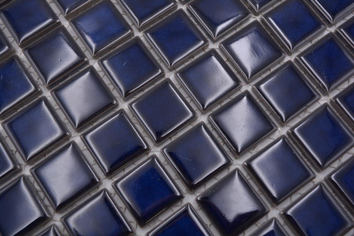Dunkel Blau Moskau Glänzende Quadrat Mosaik Fliese