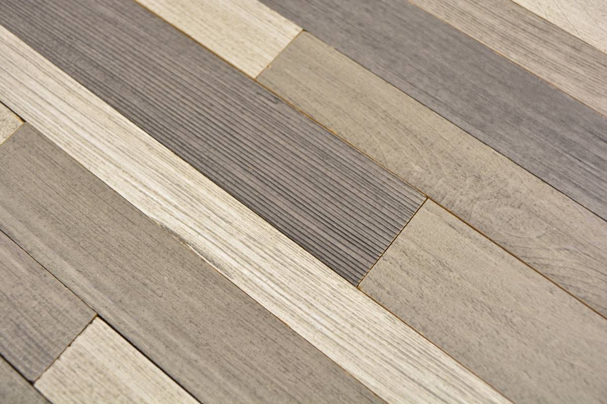 Grau Mix Echt Holz Fliese