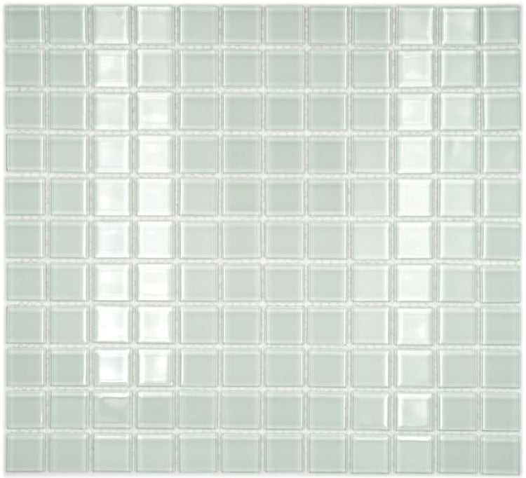 Eis Glanz Weiss Glasmosaik Fliese
