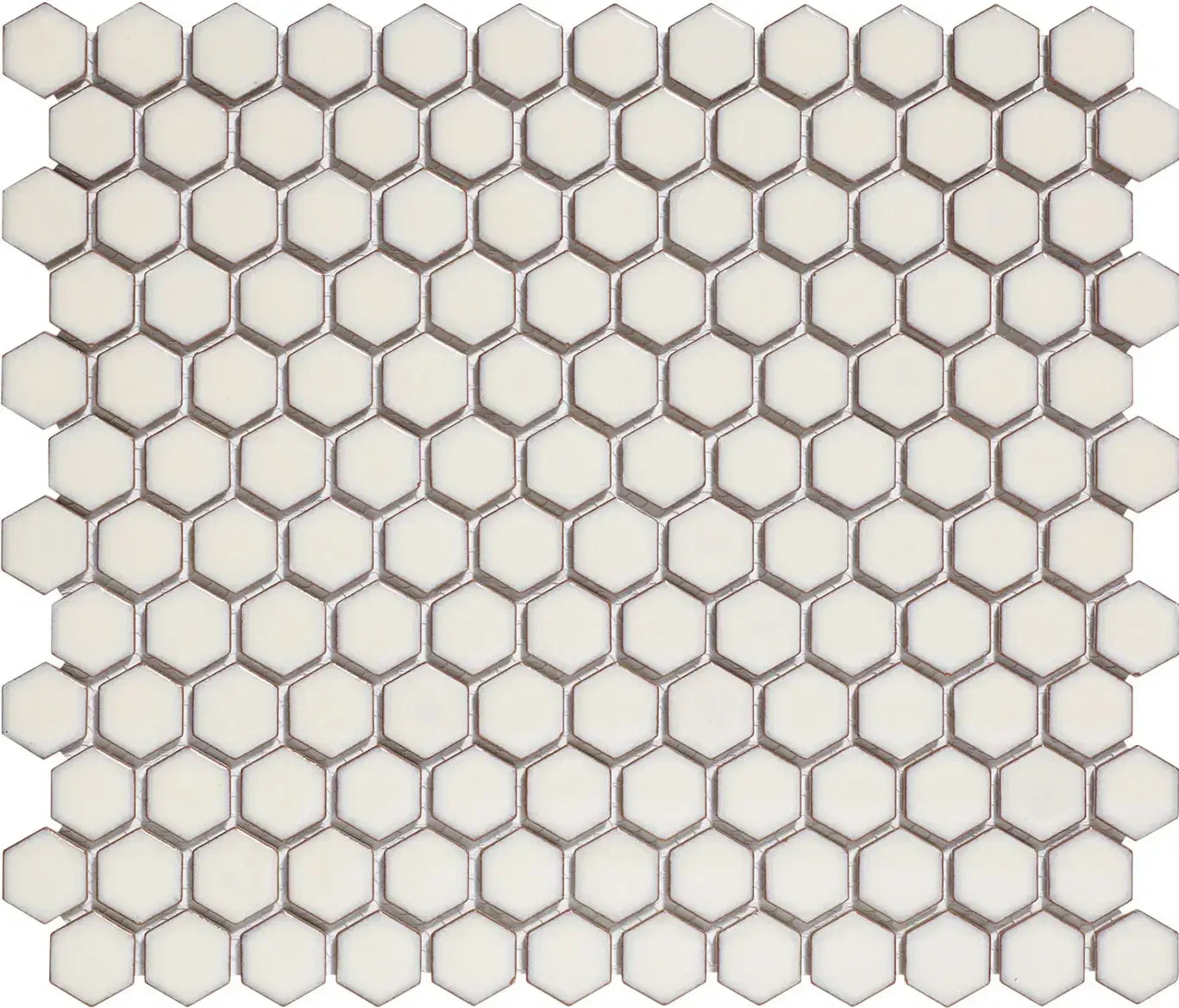 Elfenbein Weiss Mini Hexagon Mosaik Fliese