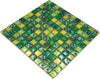 Emerald Feder Grün Glas Mosaikfliesen Muster