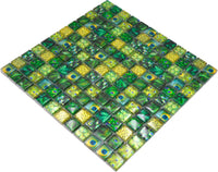 Emerald Feder Grün Glas Mosaikfliesen Muster