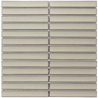 Espresso Beige Glanz Porzellan Kitkat Mosaikfliese