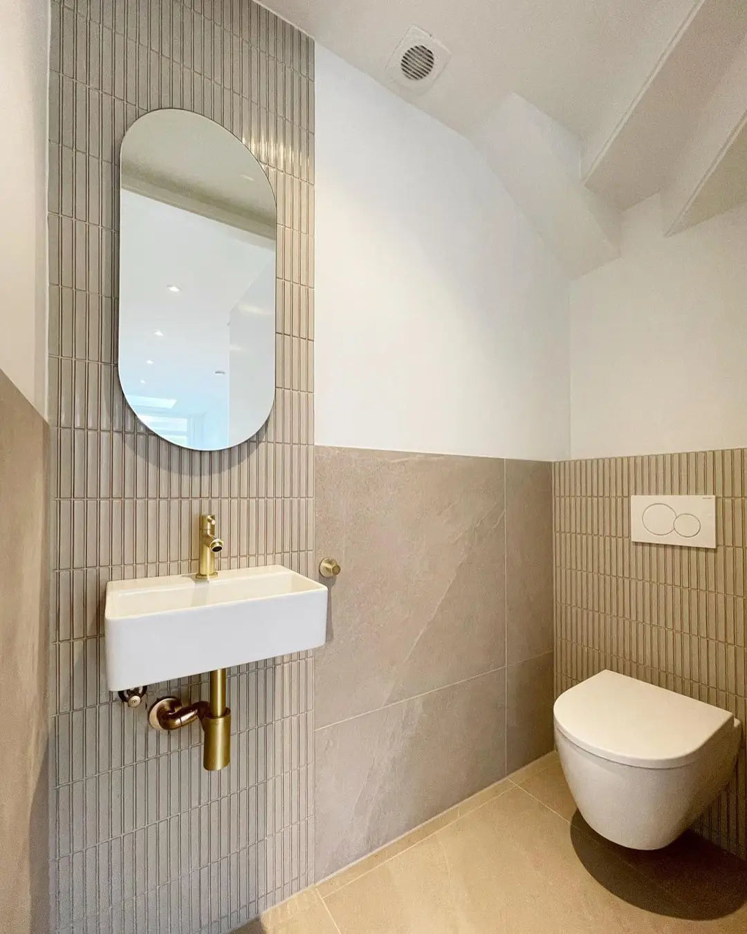 Espresso Beige Glanz Porzellan Kitkat Mosaikfliese Bad Rückwandfliese