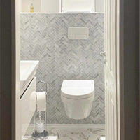 Chevron Grau Weis Marmor Fliesen Mosaik