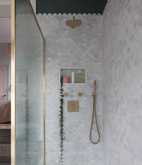 Fischschuppen Keramik Mosaikfliese Weiss Badezimmer