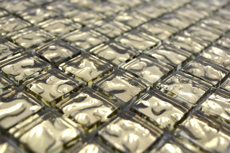 Flüssiges Gold Spiegel Glas Mosaikfliese Glänzend Plättli