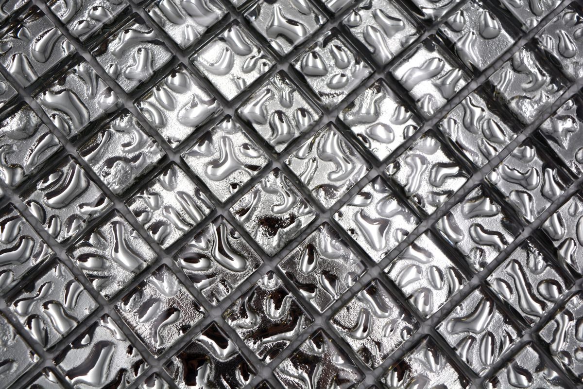 Flüssiges Silber Spiegel Glas Mosaikfliese Glänzend