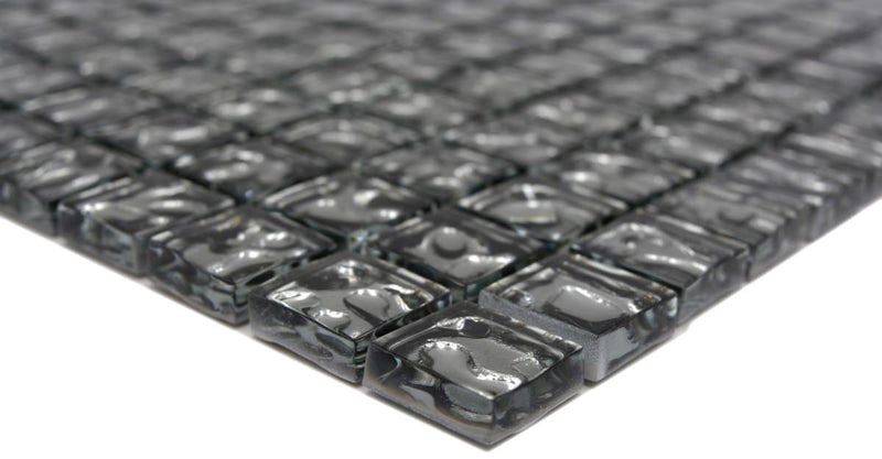 Flüssiges Silber Spiegel Glas Mosaikfliese Grau