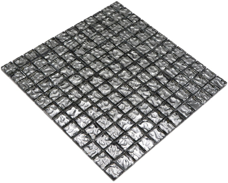 Flüssiges Silber Spiegel Glas Mosaikfliese Grau Mix