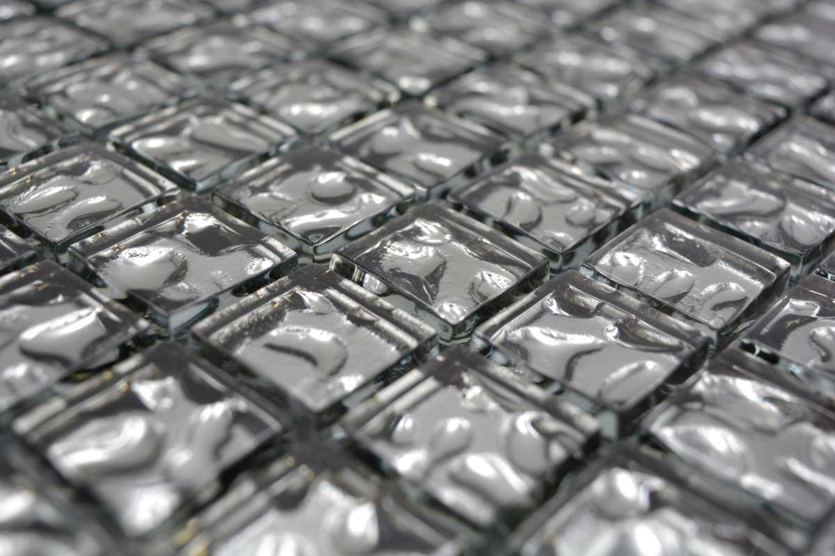 Flüssiges Silber Spiegel Glas Mosaikfliese Grau Plättli