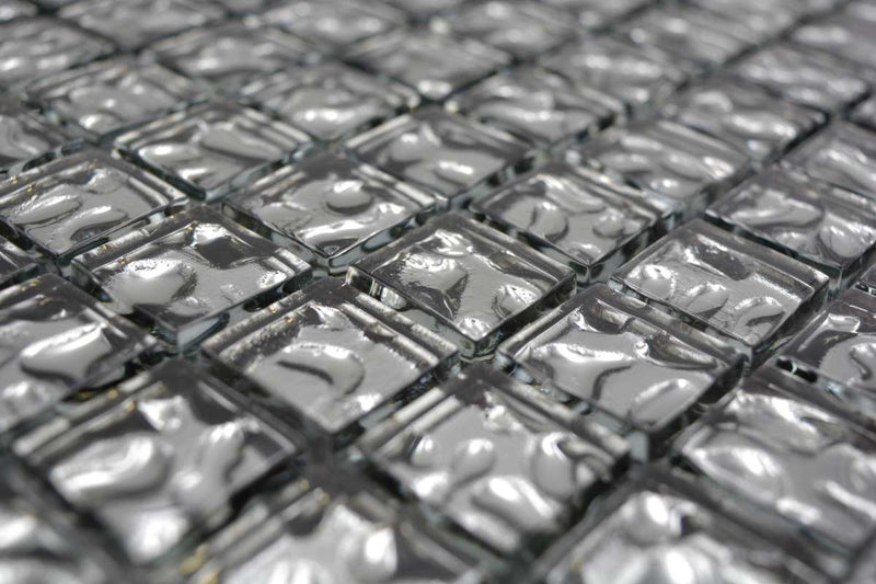 Flüssiges Silber Spiegel Glas Mosaikfliese Grau Plättli