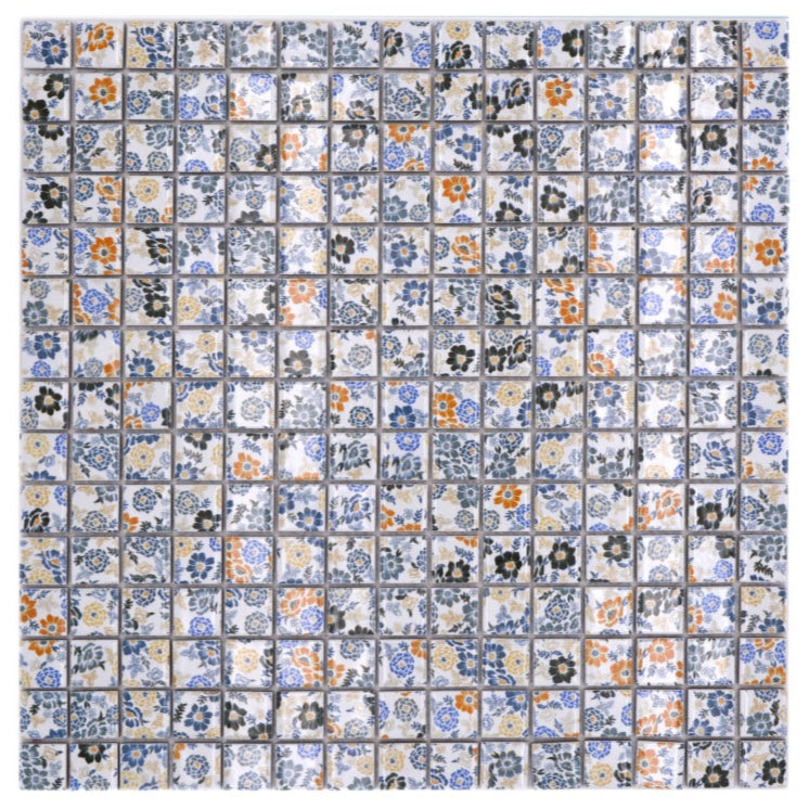 Florales Retro Mix Mosaikfliese