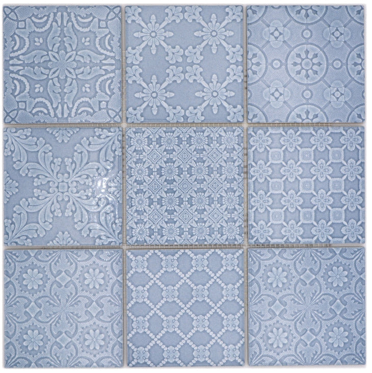 Florenz Blau Muster Keramik Mosaik Fliesen