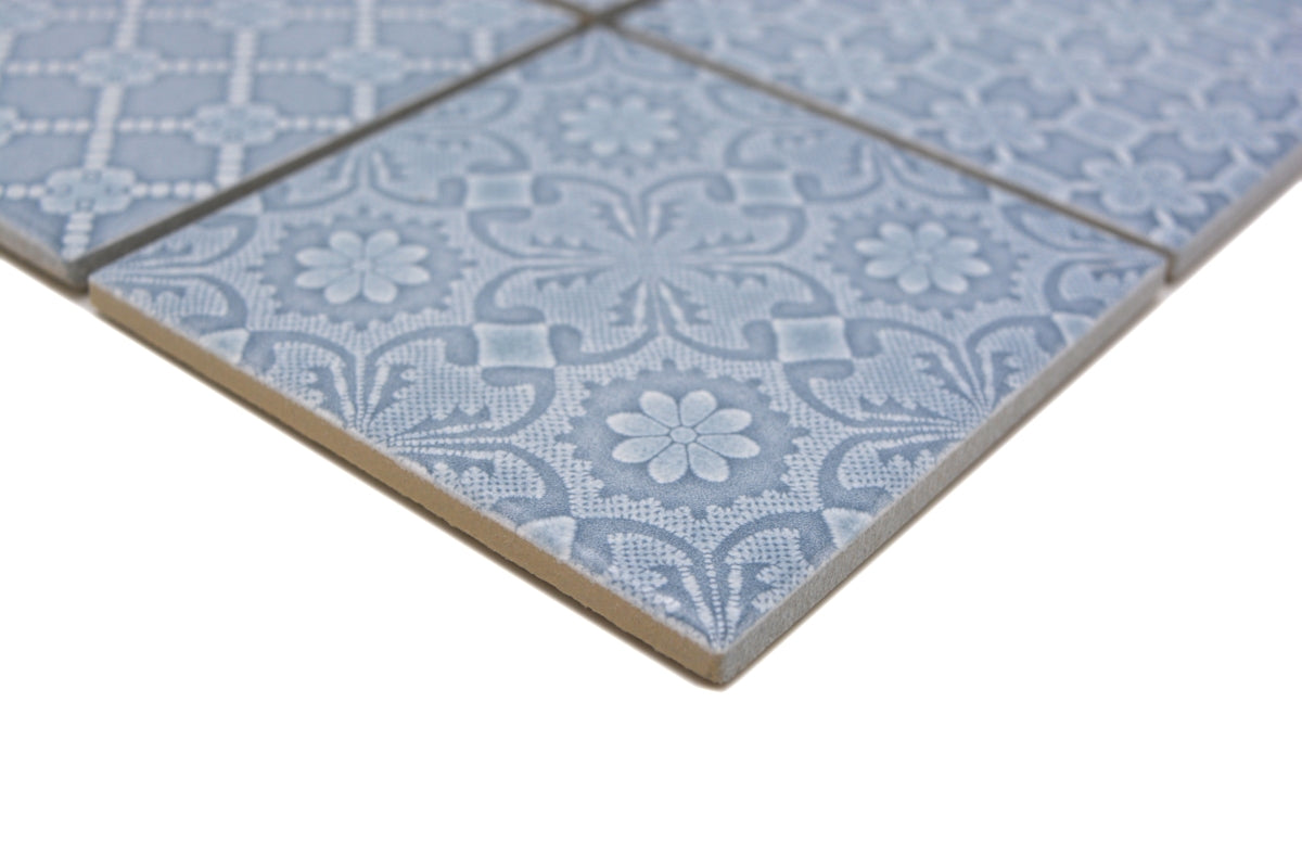 Blau Muster Keramik Mosaik Fliesen Ornament 