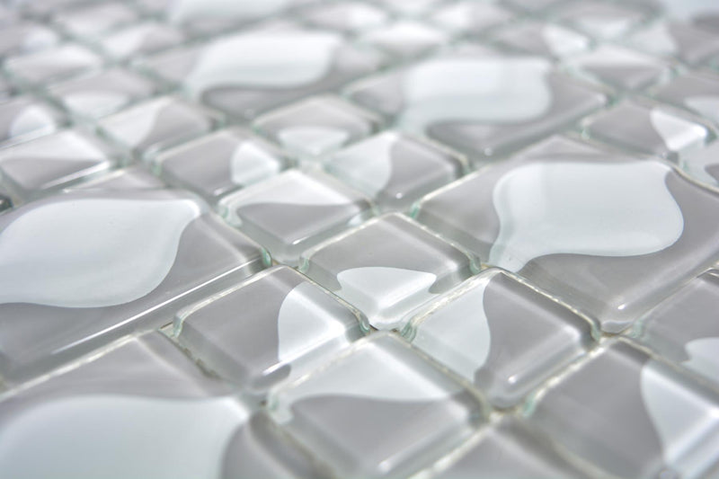 Frostglas Design Glass Mosaikfliese Grau