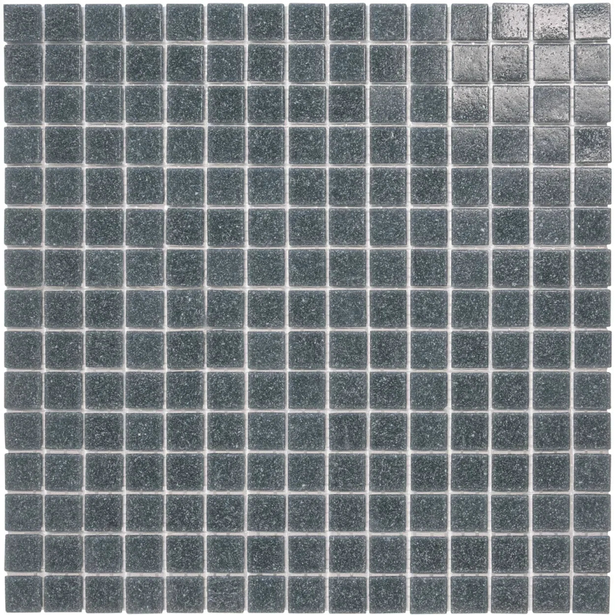 Dunkel Grau Körnig Quadrat Glas Mosaik Fliese