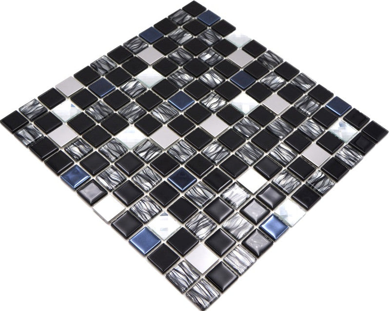 Galaxy Metallic Schwarz Mosaikfliese Selbstklebend Mx
