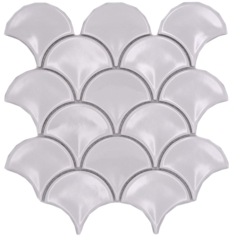 Gelato Weiss Keramik Muschel Mosaikfliese