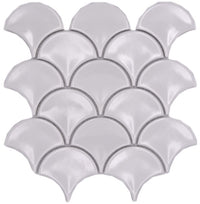 Gelato Weiss Keramik Mosaikfliese Muschel