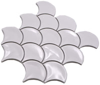 Gelato Weiss Keramik Mosaikfliese Muschel Glänzend Schweiz