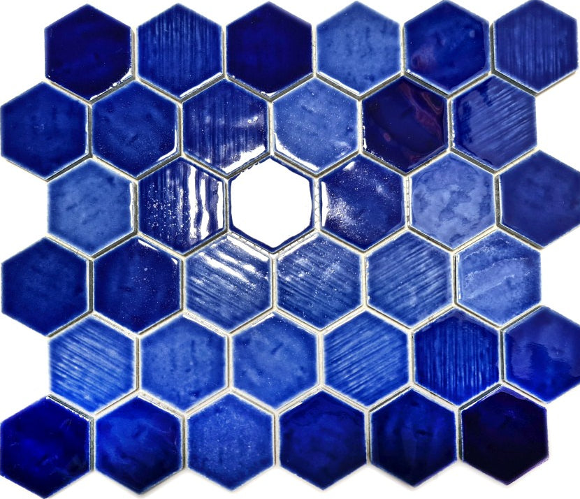 Genfersee Blaue Hexagon Mosaikfliese