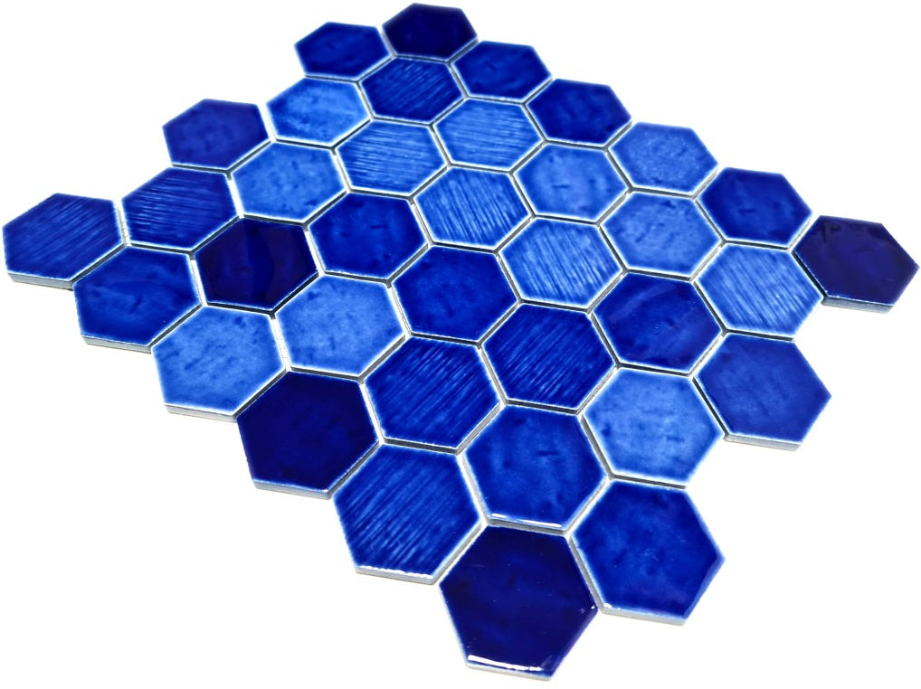 Genfersee Blaue Hexagon Mosaikfliese Honig