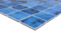 Glas Mosaik Schwimmbad Plättli Baltic Blau Muster