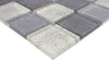 Glas Mosaikfliese Zürich Grau Mix Plättli Glänzend