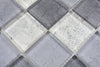 Glas Mosaikfliese Zürich Grau Mix Plättli Luxus