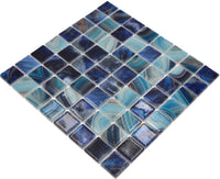 Glasmosaik Pool Baltic Shell Blau Schwimmbad Plättli
