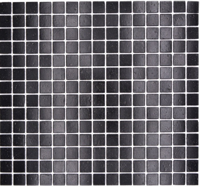 Glasmosaik Schwarz Noir für Wand und Boden 327 × 305 mm