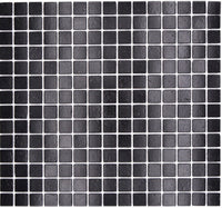 Glasmosaik Schwarz Noir für Wand und Boden 327 × 305 mm