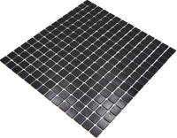 Glasmosaik Schwarz Noir für Wand und Boden 327 × 305 mm Matt